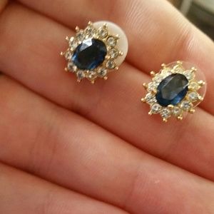 Roman gold tone stud earrings